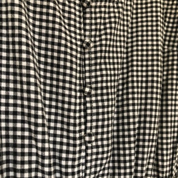 Black and White Gingham Jumpsuit, Small - Picture 4 of 9